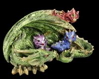 Dragon Figurine green - Mother with 3 Childs