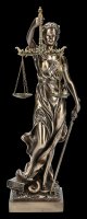Neu für Anwalt 29 cm Justitia Figur sitzend Waage Gesetzbuch Schwert 