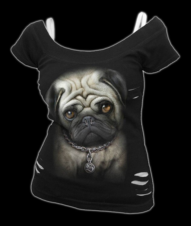 2in1 Damen Shirt mit Mops - Pug Life