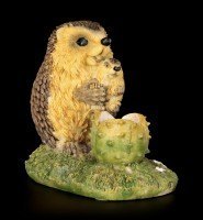 Funny Hedgehog Figurine with Baby - Joy of Motherhood