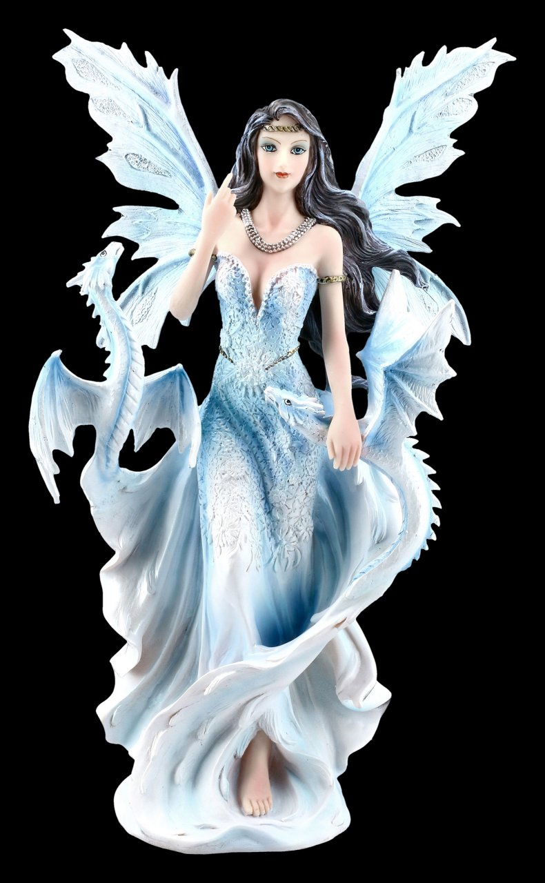 Fairy Figurine with Dragon - Neva