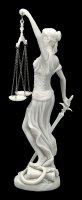 Justitia Figur weiß