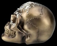Skull Figurine with Pearl Decoration