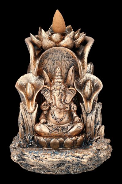 Backflow Räucherhalter - Ganesha mit Lotus