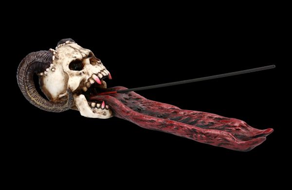 Incense Burner - Ram Horned Skull