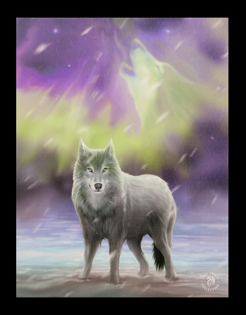 Kleine Leinwand - Aura Wolf by Anne Stokes