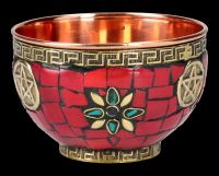 Ritual Copper Bowl with Pentagram red