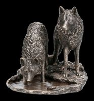 Wolf Figuren - Warriors of Winter - bronziert