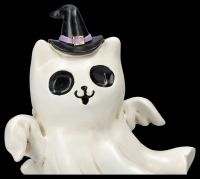 Katzen Figur im Geister-Kostüm - Spookitty
