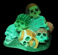 Aquarium Figurine - Skull Pile Fluorescent