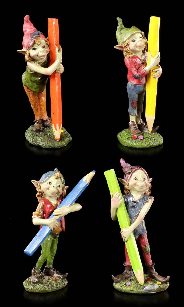 Pixie Figurines - Our colorful Pens - Set of 4