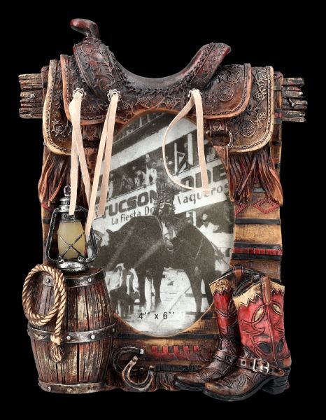 Picture Frame Western with Saddle and Boots
