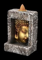 Backflow Räucherhalter - Buddha Kopf Säule