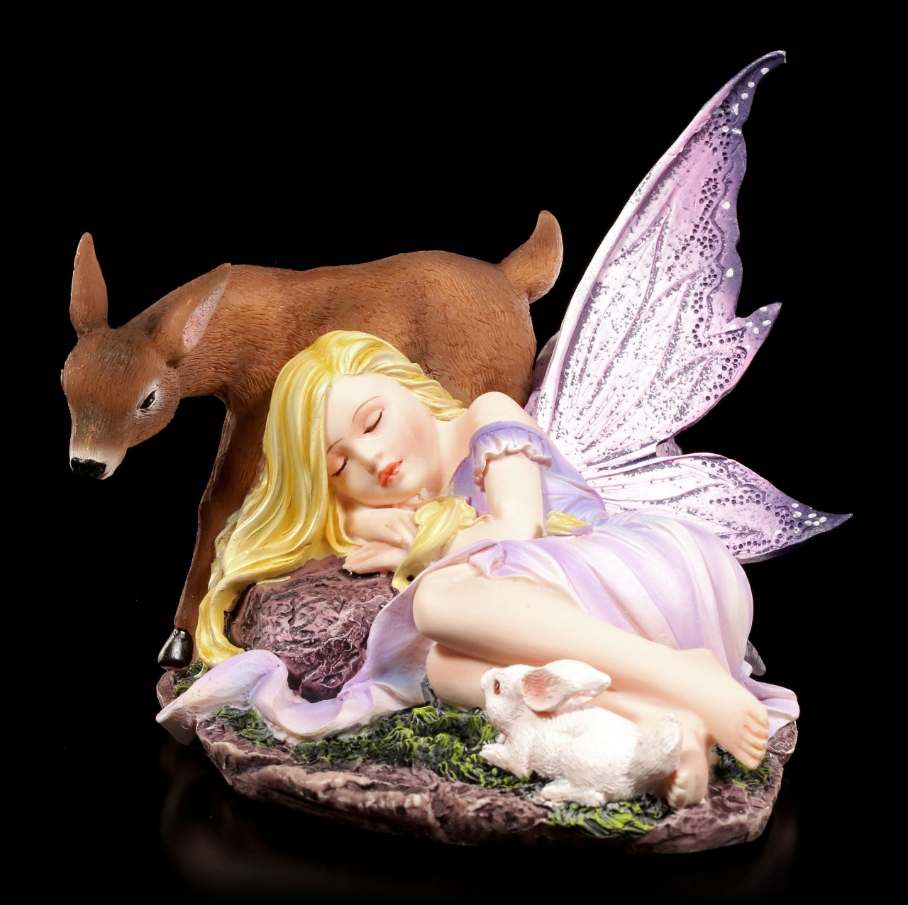 Fairy Figurine - Leriella with Deer and little Hare