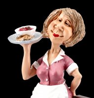 Funny Jobs Figurine - Waitress with Dinner Tray
