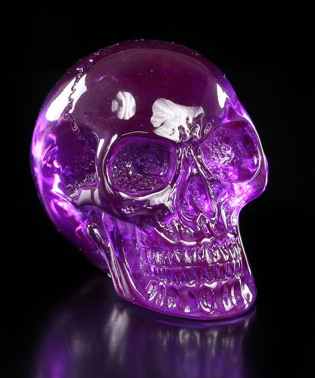 Translucent Skull purple small - Fluorite Skull