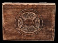 Tarot Schatulle aus Holz - Dreifach Mond
