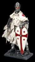 Ritterfigur weiß - Templer mit Schwert