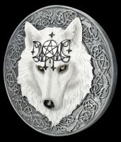 Wandrelief Hexenzirkel - Weißer Wolf
