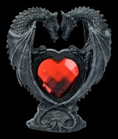 Drachen Figur - Liebespaar mit rotem Herz