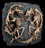 Wandrelief - Skelett Drachen Kampf