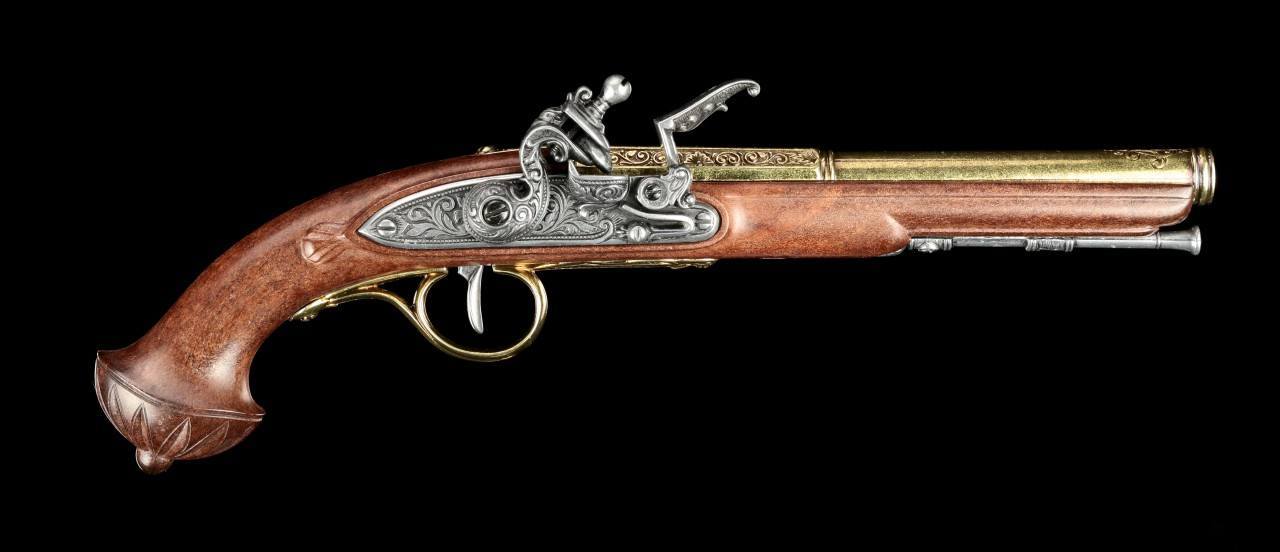 German Flintlock Pistol - brass colored