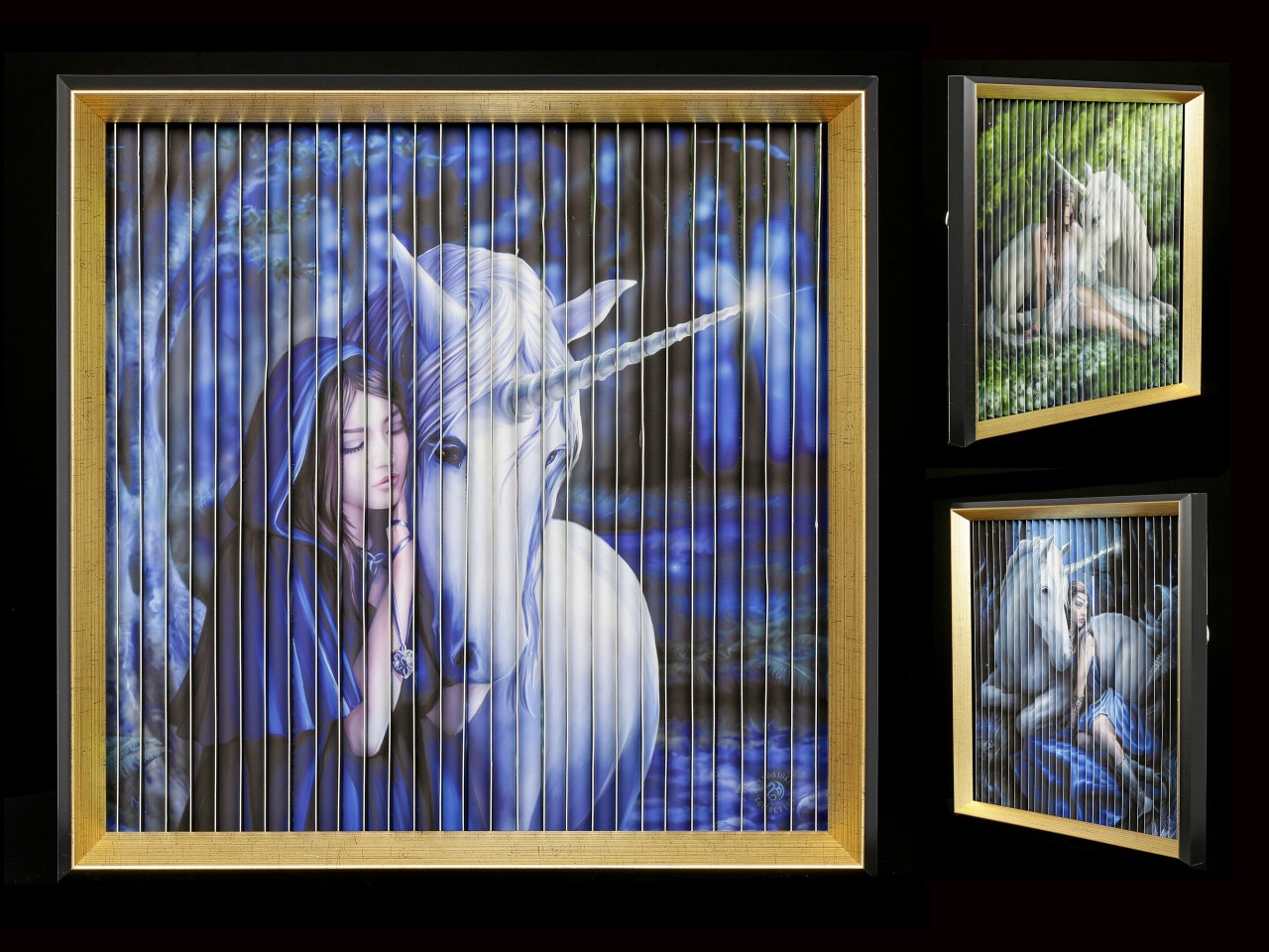 Kinetic Picture with Unicorns by Anne Stokes