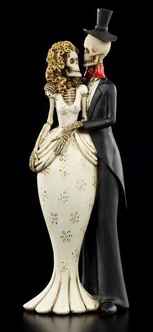 Skelett Figur - Brautpaar - Bis der Tod uns scheidet - klein