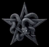 Wandrelief Pentagramm mit Schlangen - Serpents Worship