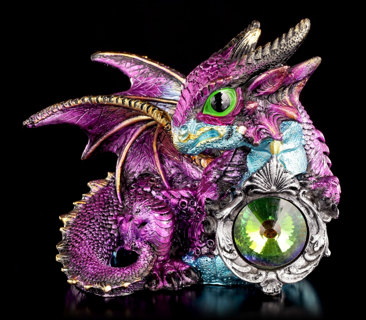 Dragon Figurine pink - Oberon with Diamant