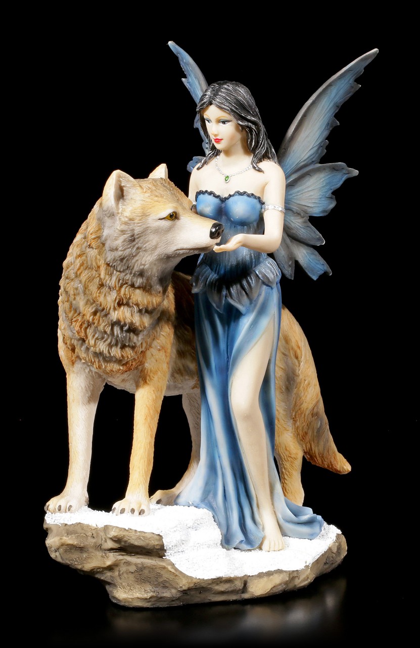 Fairy Figurine - Maylea with Wolf