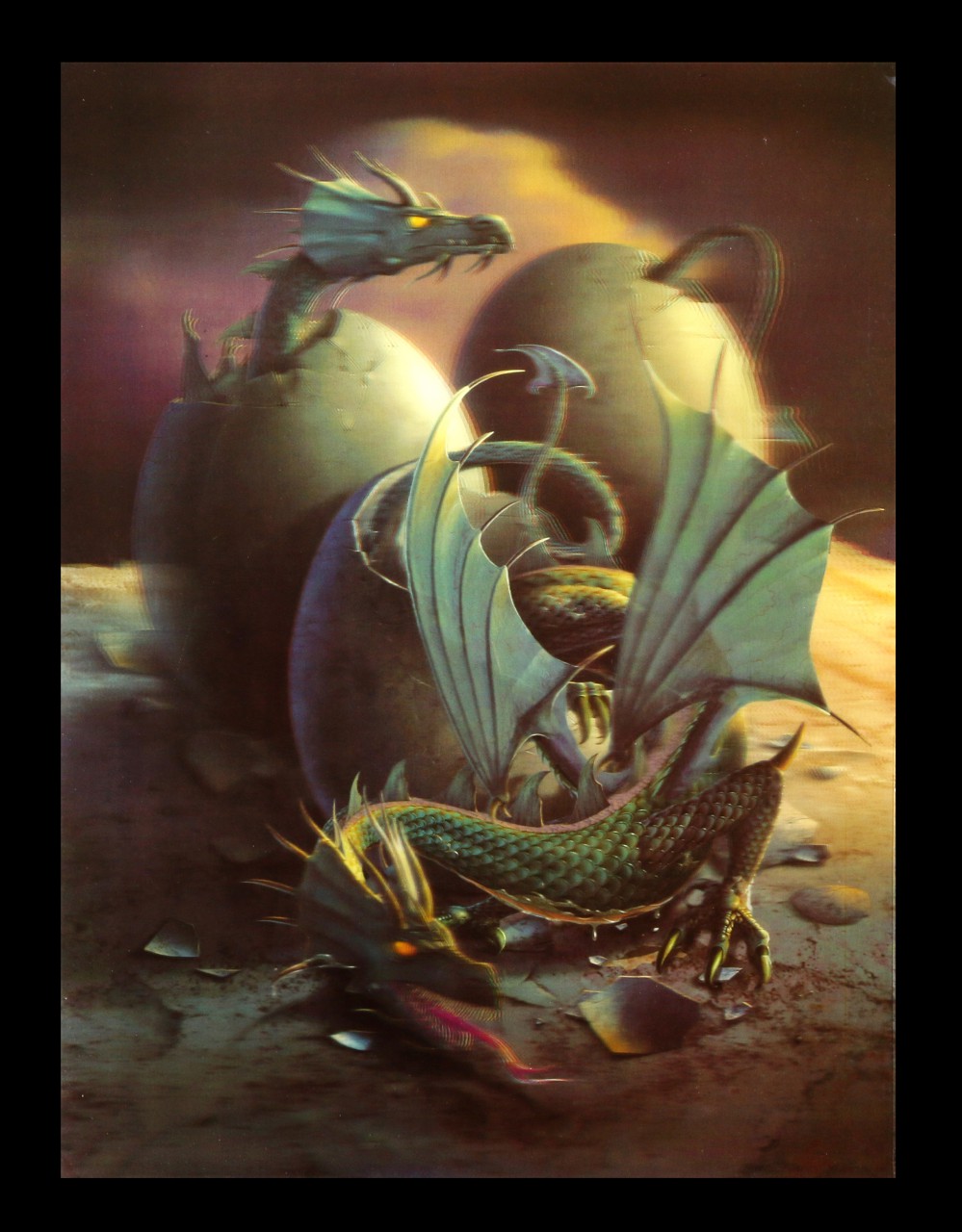 3D-Bild mit Drachen - Dragons Birth