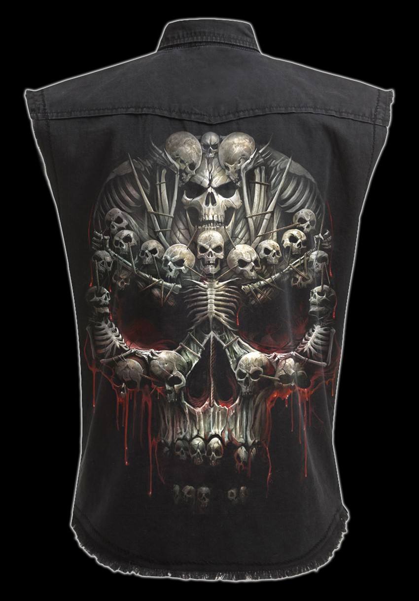Death Bones - Skull Sleeveless Worker Shirt