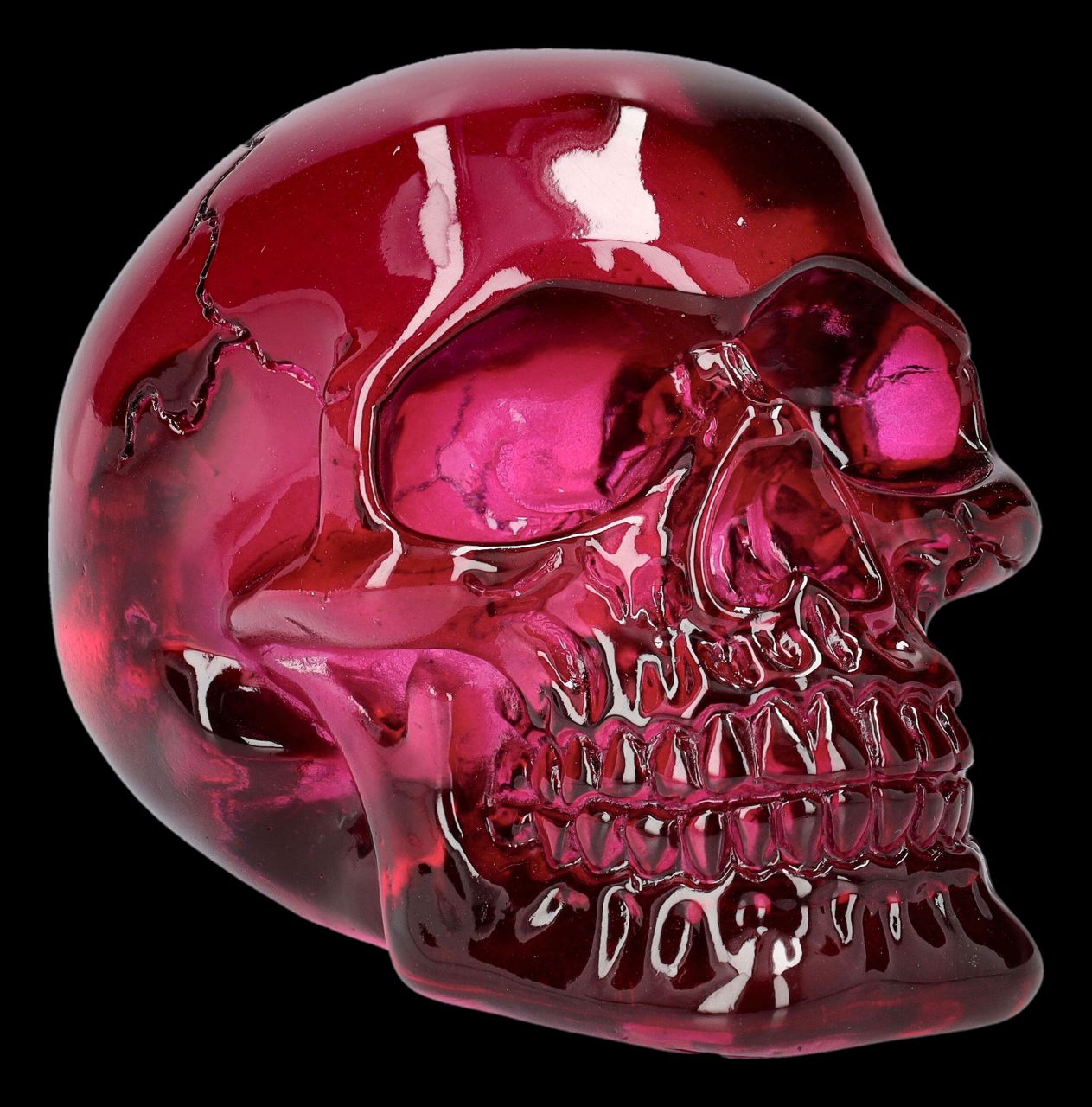 Skull Figurine - Bordeaux transparent