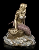Meerjungfrau Figur - Unda sitzt auf Stein