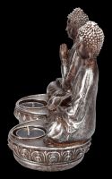 Buddha Teelichthalter 2er Set - Meditation