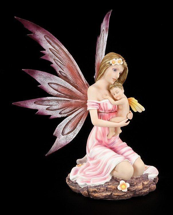 Fairy Figurine Rose - Holding Baby