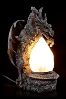 Drachenlampe - Drache mit Feuerkugel