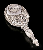 Baroque Hand Mirror with Rose