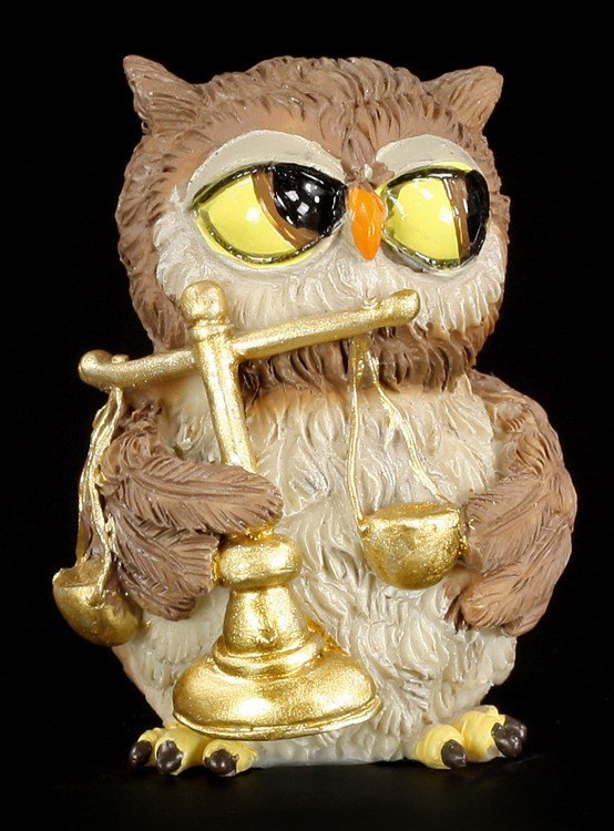 Libra Zodiac Sign Owl - Funny Figurine