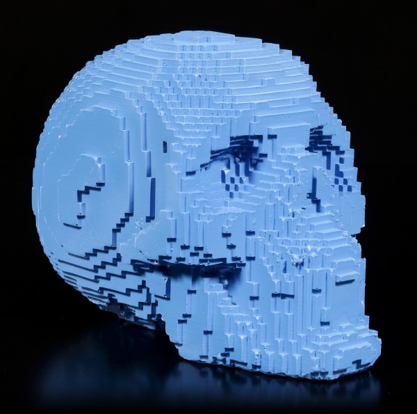 Pixel Totenkopf - blau