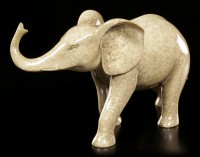 Elefanten Figur - Laufend Steinoptik