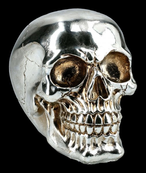 Deko Totenkopf Skull Totenschädel Figur Dekoration mit Gladiator Helm 