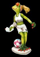 Lustige Frosch Figur - Fußballerin