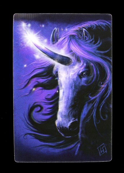 3D Postcard - Black Magic Unicorn