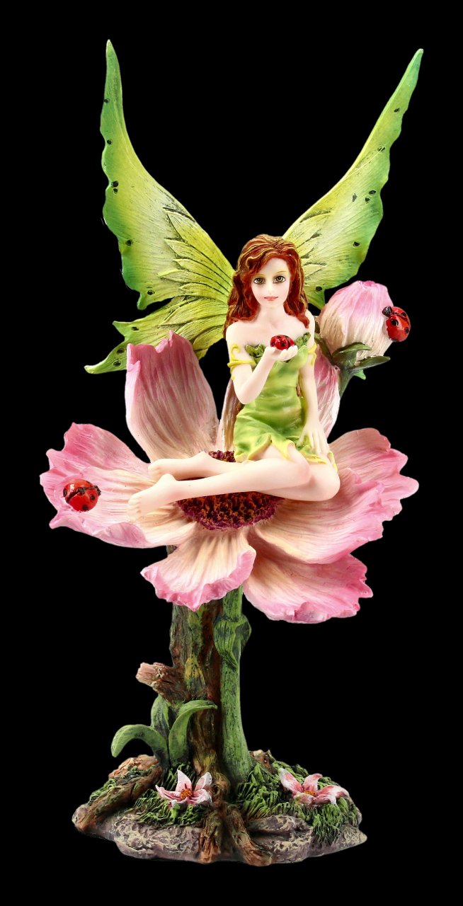 Elfen Figur - Katy sitzend auf Blume