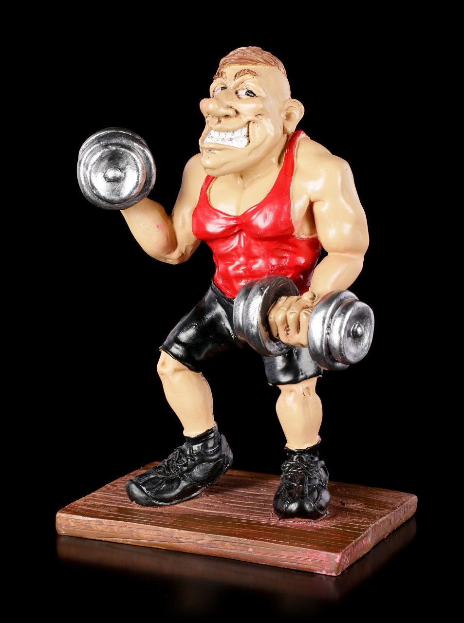 Funny Sports Figurine - Bodybuilder lifts Dumb Bells