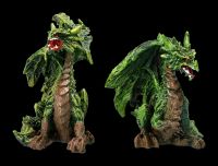 Dragon Figurines Set of 2 - Forest Fledglings Green