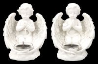 Engel Teelichthalter Set - Cherubim Whispers to Heaven