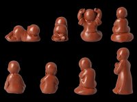 Small Monks Figurines - Set of 8